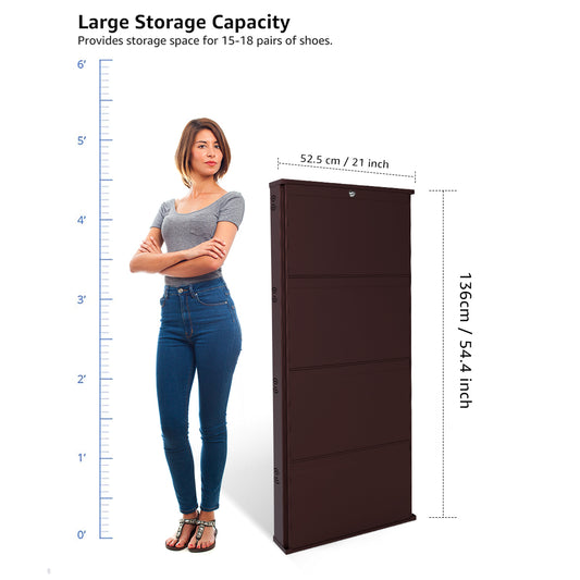 JAIMINI Wall Mounted Shoe Rack | Durable, Space-saving Design, Shoe Organizer Metal Shoe Rack