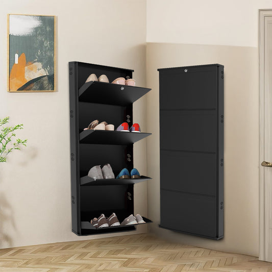 JAIMINI Wall Mounted Shoe Rack | Durable, Space-saving Design, Shoe Organizer Metal Shoe Rack