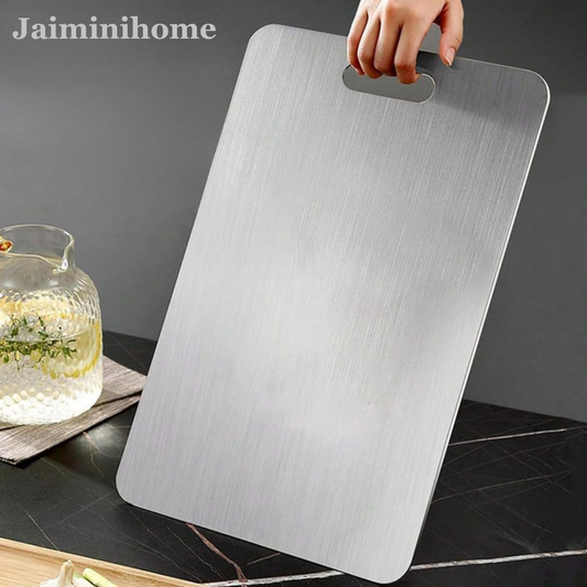 JaiminiHome 35x25 Stainless Steel Chopping Board | Heavy-Duty Cutting Board for Kitchen & Food Preparation
