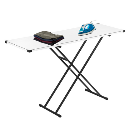 JaiminiHome White Wood Iron Table | Foldable Wooden Ironing Board with Triple Height Adjustment & Premium Finish
