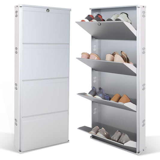JAIMINI Wall Mounted Shoe Rack | Durable, Space-saving Design, Shoe Organizer Metal Shoe Rack