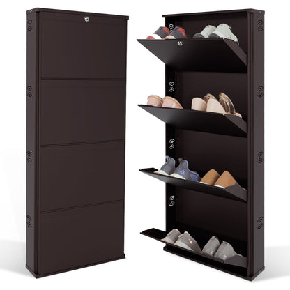 JAIMINI Wall Mounted Shoe Rack | Durable, Space-saving Design, Shoe Organizer Metal Shoe Rack
