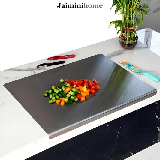 JaiminiHome 31x41 Stainless Steel Chopping Board | Large Heavy-Duty Cutting Board for Kitchen & Food Preparation