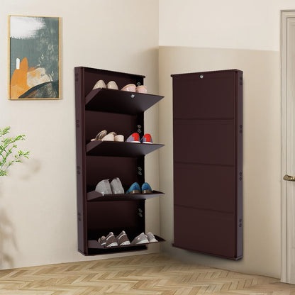 JAIMINI Wall Mounted Shoe Rack | Durable, Space-saving Design, Shoe Organizer Metal Shoe Rack