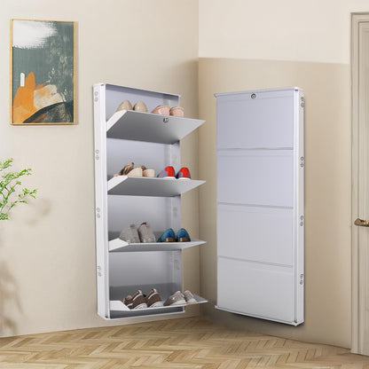 JAIMINI Wall Mounted Shoe Rack | Durable, Space-saving Design, Shoe Organizer Metal Shoe Rack