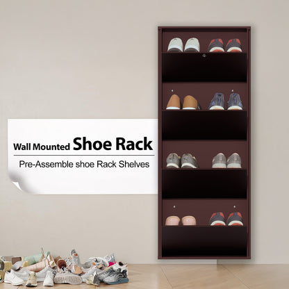 JAIMINI Wall Mounted Shoe Rack | Durable, Space-saving Design, Shoe Organizer Metal Shoe Rack