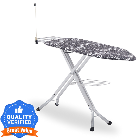 JaiminiHome Royal Iron Table | Heavy-Duty Ironing Board with Triple Height Adjustment & Foldable Design