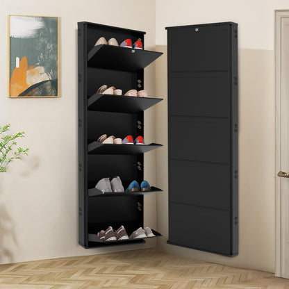 JAIMINI Wall Mounted Shoe Rack | Durable, Space-saving Design, Shoe Organizer Metal Shoe Rack