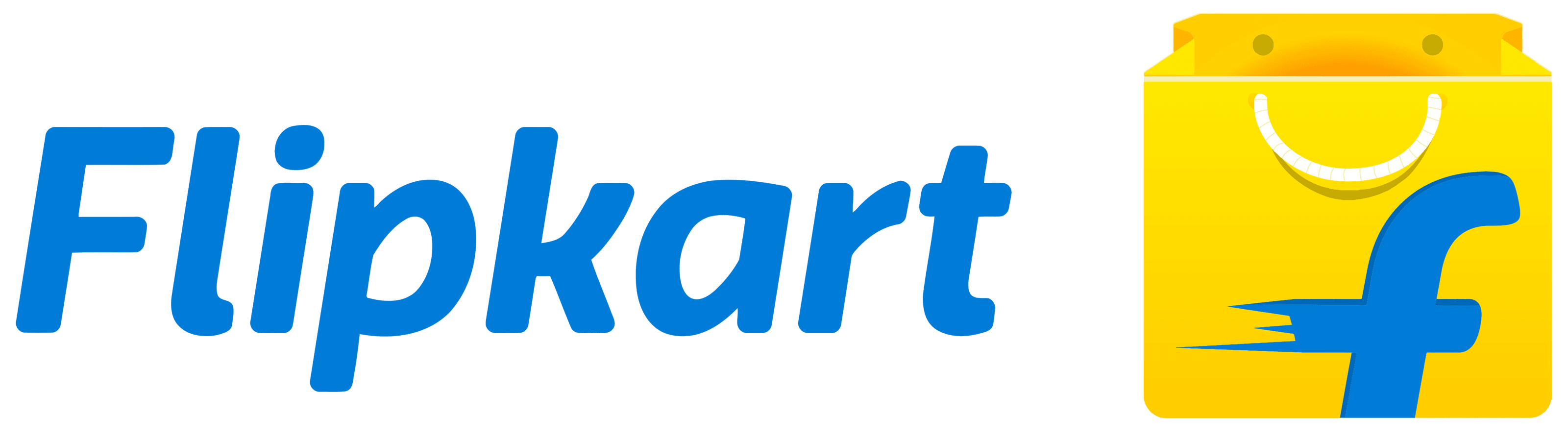 Flipkart logo with a yellow bag icon on a green background