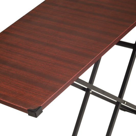 JaiminiHome Brown Wood Iron Table | Foldable Wooden Ironing Board with Triple Height Adjustment & Premium Finish